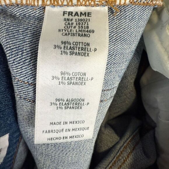 Frame Mens Size 34 L' Homme Slim Denim Jeans Medium Wash Pockets Stretch - Picture 8 of 10